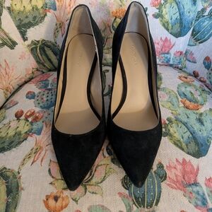Ann Taylor Classic Black Suede Heels